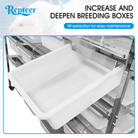 Système d'élevage empilable en métal massif pour geckos avec plateau en plastique et fermeture à bouton-pression, cage personnalisée pour rats par Repteer