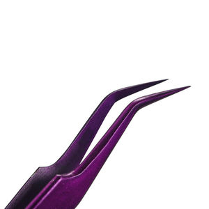 Pinzas de extensión de pestañas de 90 grados de acero inoxidable de la mejor calidad Diseño OEM Último modelo - Product Image 5