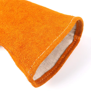 High-temperature-resistant With <b>Fire</b>-resistant Line Premium Cowhide Welding Gloves - Product Image 2