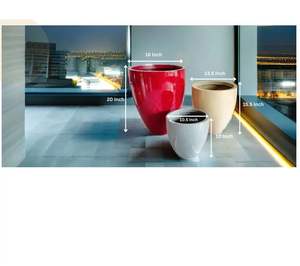 APPOH, diseño personalizado, maceta de FRP rústica, maceta brillante ecológica para decoración del hogar, flores artificiales adecuadas para exteriores - Product Image 1