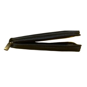 Cartera plegable de cuero genuino para hombre con cierre abierto Bolsillo para monedas con cremallera Ranura para identificación transparente 6 Tarjeteros Compartimentos para monedas - Product Image 3