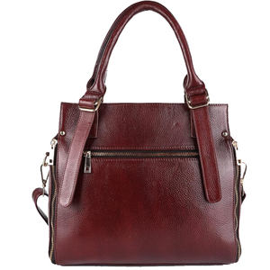 Vente en gros de sacs à main en cuir PU pour femmes avec logo personnalisé avec fermeture à glissière sacs à bandoulière et à bandoulière durables avec deux poignées - Product Image 4