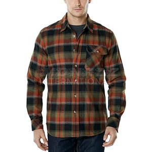 Camisas de franela de algodón 100% personalizadas para hombre, diseño a cuadros transpirable a la moda de otoño, suministro a granel, Camisa de franela personalizada a la moda de otoño - Product Image 6