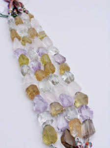 Piedras Preciosas Naturales Mixtas Facetadas en Bruto, 4 Hebras de Piedras Preciosas Naturales para la Elaboración de Joyería Fina - Product Image 5