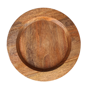 Plaque de chargement pour fête de mariage, vaisselle décorative en bois fini en relief - Product Image 4