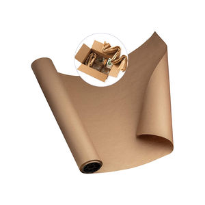 Hot Biodegradable 80g Kraft <b>Paper</b> <b>Roll</b> Eco-Friendly 80g Pulp Coated Void Fill PE Box Bedding <b>Wrapping</b> <b>Paper</b> Self-Dispensed Print - Product Image 1