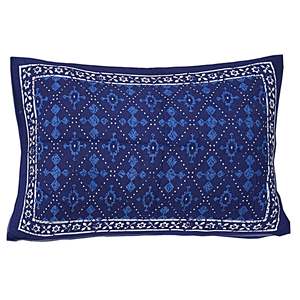 Juego de 6 Piezas de Sábanas Individuales de Algodón Azul de 180 Hilos con 1 Funda de Almohada, Motivos Étnicos para Uso Doméstico, Tamaño Doble - Product Image 2