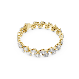 Luxury Pear Cut Moissanite Station Tennis <b>Bracelet</b> 925 Sterling <b>Silver</b> Handmade Jewelry 13.838g - Product Image 2