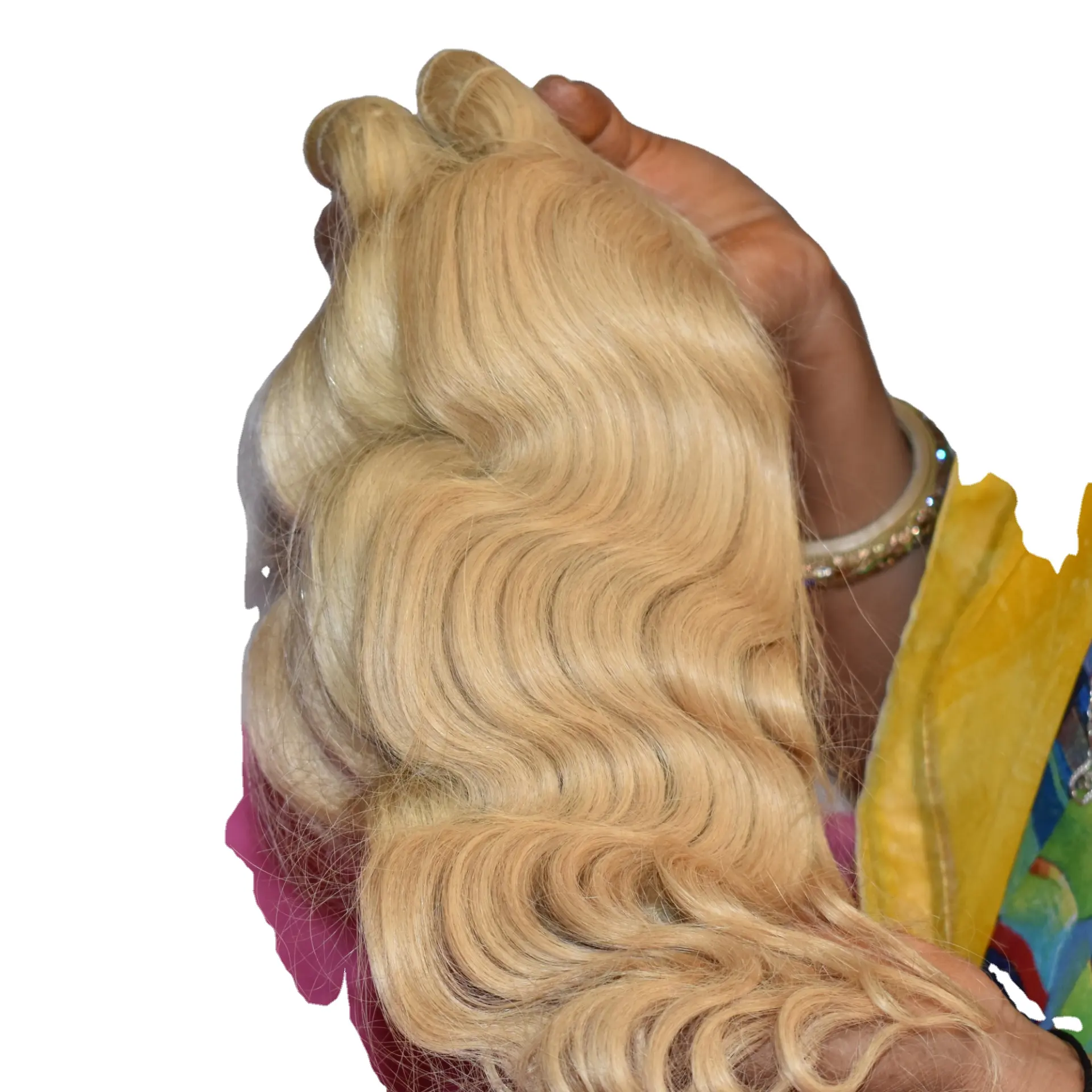 Brazilian 613 Blonde Bodywave wigs for black women machine double weft deep wave human hair