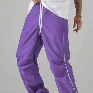 Pantalon baggy en nylon personnalisé de haute qualité pour hommes Streetwear Pantalon de survêtement Hip Hop Pantalon coupe-vent pour hommes - Product Image 1
