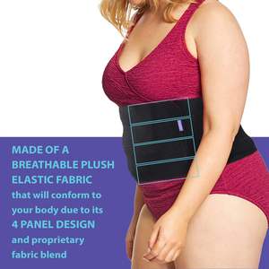 Chuanqi médical grande taille post-chirurgie liant abdominal bariatrique estomac enveloppement hernie soutien femmes hommes <span class=keywords><strong>obésité</strong></span> ceinture Nylon - Product Image 2