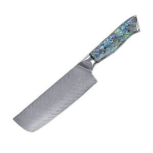 มีดเชฟดามัสกัสพร้อมด้ามจับเรซินใบมีดเหล็กคาร์บอนสำหรับห้องครัวบริการ OEM ODM ออกแบบได้ตามต้องการ - Product Image 3