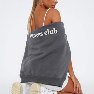 Sweat-shirt à col rond grande taille OEM de haute qualité pour hommes, tissu polaire à motif solide avec logo en relief personnalisé et fermeture éclair pour l'hiver - Product Image 3