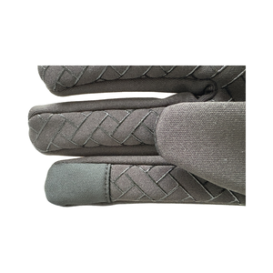 ถุงมือโพลีเอสเตอร์เพื่อความปลอดภัยในการขี่จักรยานขนแกะอุ่นกันลื่นแบบเต็มนิ้วสีดำเซลลูลาร์สกีตกปลาฤดูหนาว - Product Image 2