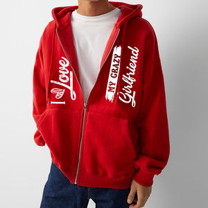 100% algodón mezclado hombres cara completa Zip-Up Sudadera con capucha personalizado diseño térmico francés Terry Streetwear sudaderas con capucha - Product Image 4