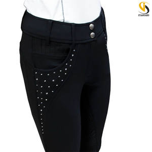 Leggings professionnels d'entraînement et de course de chevaux évacuant la sueur collants Jodhpurs confortables vêtements équestres pour femmes - Product Image 5