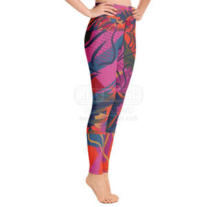 Impresión Digital transpirable que absorbe el sudor gimnasio deportes Legging cintura elástica Yoga Leggings entrenamiento compresión pantalones mujeres - Product Image 6