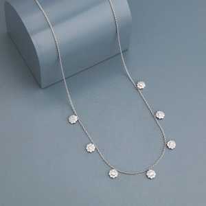 92.5 <b>Silver</b> Fine <b>Choker</b> Necklace Elegant 188863 Design - Product Image 2