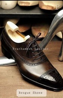 Chaussures habillées en cuir souple et confortable, style brogue polyvalent, design de luxe, pour réunions de bureau, en cuir véritable, pour hommes, en gros