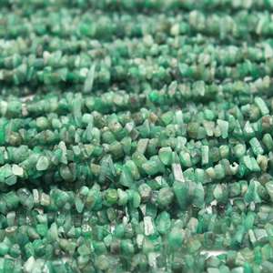 ลูกปัดมรกตธรรมชาติแบบไม่เจียระไนเรียบขนาด3-5มม. ลูกปัดมรกตสำหรับทำเครื่องประดับ - Product Image 2