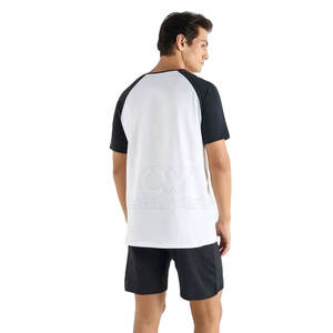 Conjunto de Camiseta y Pantalones Cortos de Poliéster/Algodón para Hombre, Corte Ajustado, Manga Corta, Verano, Casual, Transpirable - Product Image 5