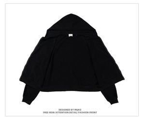 เสื้อฮู้ดสวมหัวผ้าฝ้าย100% ดีไซน์ใหม่ใส่ได้พอดีตัวปกติสไตล์บ็อกซี่เปิดไหล่ว่างเปล่าสำหรับฤดูใบไม้ร่วง - Product Image 4