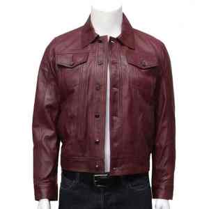 Custom New Arrival <b>Vintage</b> Style Genuine <b>Leather</b> Casual Wear Cotton Nylon Zipper Closure Windproof Men <b>Leather</b> <b>jacket</b> - Product Image 6