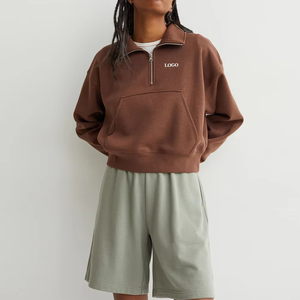 Top meilleur Unique hiver saison femmes pull sweat chemise manches longues hiver Collection col montant à la mode sweat shirt - Product Image 6