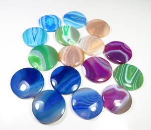 Cabujón Liso de Ónice Natural, 32-40 mm, Geoda de Ónice Teñida, Piedra Preciosa Pulida, 2500 Quilates, Lote al por Mayor para la Fabricación de Joyas - Product Image 6