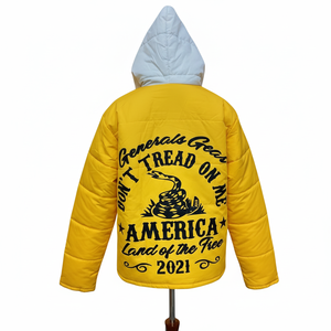 Chaqueta Acolchada Personalizada de Estilo Urbano con Cremallera, Chaqueta con Capucha Estampada, Reactiva al Calor, Termocrómica, Cálida, en Varios Colores - Product Image 2
