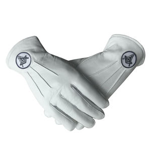 Guantes Masónicos de Tela Blanca Suave, Ajuste Formal, Ideales para Ceremonias de Logia, Prácticas Rituales, Reuniones y Eventos Tradicionales - Product Image 5