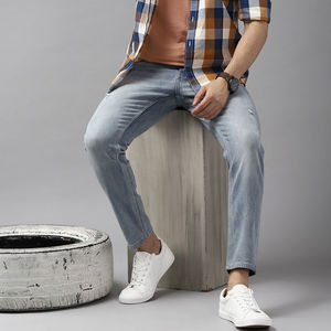 Pantalones Vaqueros de Mezclilla de Cintura Media Rectos para Hombre, Estilo Nuevo, Uso en Exteriores, Color Personalizado, Secado Rápido, Transpirables, de Alta Calidad - Product Image 3