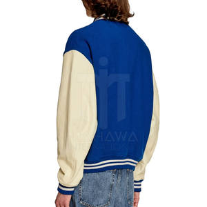 Veste de survêtement pour homme, coupe-vent, respirante, écologique, col montant, logo frontal, mélange coton/laine, haute qualité - Product Image 3