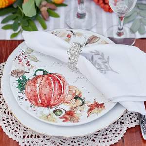 Juego de tres servilletas de acero inoxidable hechas a mano, con esmalte Floral, de fábrica, de alta calidad - Product Image 4