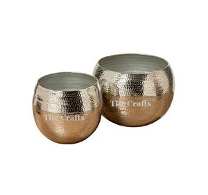 Ensemble de jardinières en aluminium doré poli, 2 tailles différentes, meilleure qualité, décoration de jardin, jardinière à prix avantageux - Product Image 1