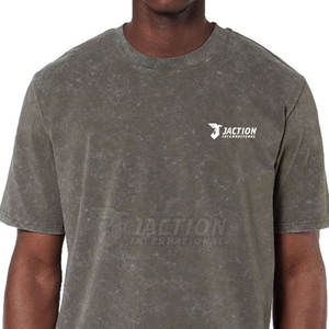 Camiseta profesional con logotipo personalizado para hombre, ropa de lavado ácido, Camiseta holgada estampada para hombre, camiseta de lavado ácido para hombre más vendida - Product Image 5