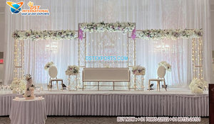 Panneaux métalliques décoratifs sur le thème des mariages occidentaux, cadre arrière en métal tendance pour la scène de mariage, style moderne fantastique, panneaux arrière pour événements - Product Image 2