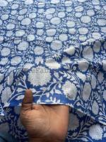 Venta al por mayor 44 ''/111cm de ancho Lote al por mayor Tela suave con estampado de bloque de mano indio por yarda 100% Tela de gasa de algodón puro y vestido