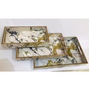 Mejor Venta de bandeja de madera de mango de tamaño personalizado plato para aperitivos y bandeja para beber para fiestas y decoraciones para el hogar - Product Image 3