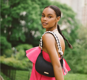 Bolso Bandolera Convertible Personalizado para Deportes al Aire Libre, Color Negro con Conectores Marrones, Correa de Cuero Suave de PVC para Senderismo - Product Image 3