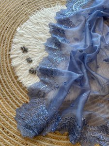 2025 Esta Semana del Día de San Valentín Use Hot & Pretty Look Color rojo Pure Organza Silk Fancy Saree Collection para mujeres y niñas Wear - Product Image 5