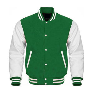 Oversize Leisure Custom Patch Embroidery Leather Sleeve Baseball Letterman Varsity CollegeBaseballjacket for men DDP Shipping - Product Image 3