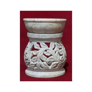 Meilleur stéatite Belle Aroma Brûleur à mazout Sculpture Design Poli Forme ronde Meilleur prix pour la décoration intérieure et les cadeaux - Product Image 1