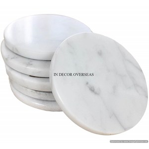 Posavasos de forma redonda de cerámica de Color azul oscuro con bordes dorados, centro de mesa para el hogar y el Hotel, alfombrillas decorativas y almohadillas para bebidas - Product Image 6