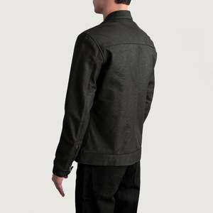 Zen Genuine Sheepskin Leather <b>Biker</b> <b>Jacket</b> Brown Tumbled Reversible with Zippered Closure XS Size Coated Spandex for Autumn - Product Image 6