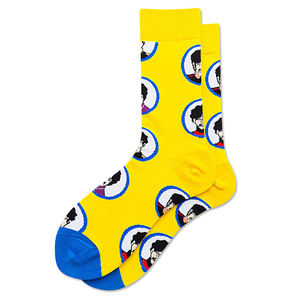 Chaussettes colorées au design amusant et original avec logo sur le bas, en mélange de coton, motif uni, pour l'hiver – Vente en gros - Product Image 3