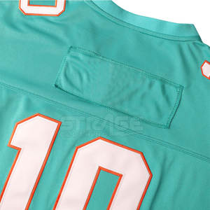 Maillot de football américain à manches courtes personnalisé de haute qualité, respirant, avec tissu extensible et écologique - Product Image 5