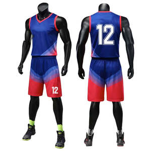 Uniforme de basket-ball personnalisé pour hommes, vêtements de sport légers en polyester 100% avec logo imprimé et nom du joueur, service OEM - Product Image 1