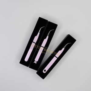 Pinzas para Pestañas GETUP BROSONS IMPEX, Diseño con Recubrimiento de Papel, Punta Suave de Acero Inoxidable, Precisión Antiestática - Product Image 1