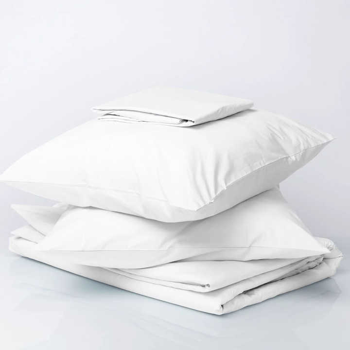 Premium Hotel Quality White Stripe Cotton Duvet Cover Set Double King Size Bed Sheet for Home Use Low Price OEM Available